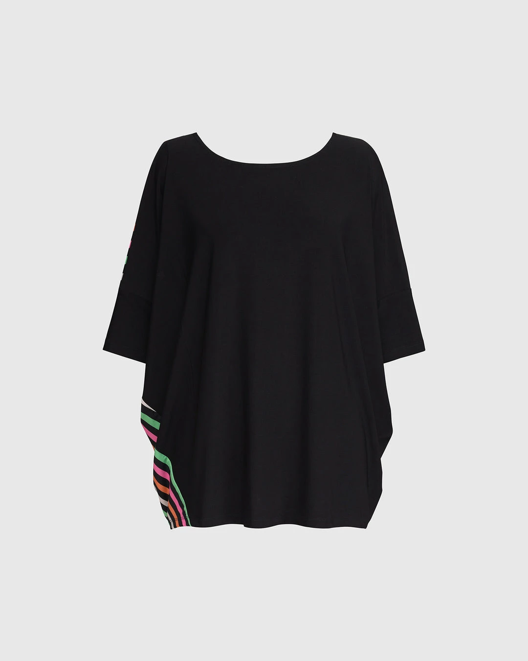 Alembika Bold Stripe Back Relaxed Top, Rainbow