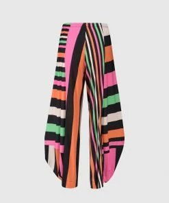 Alembika Bold Stripe Punto Pant, Rainbow Alembika
