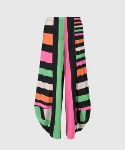 Alembika Bold Stripe Punto Pant, Rainbow Alembika