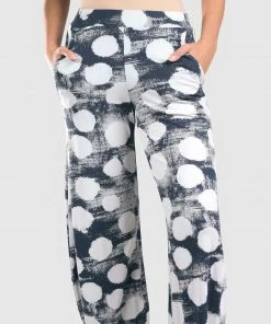 Alembika Alembika Distressed Dot Lantern Pant, Navy