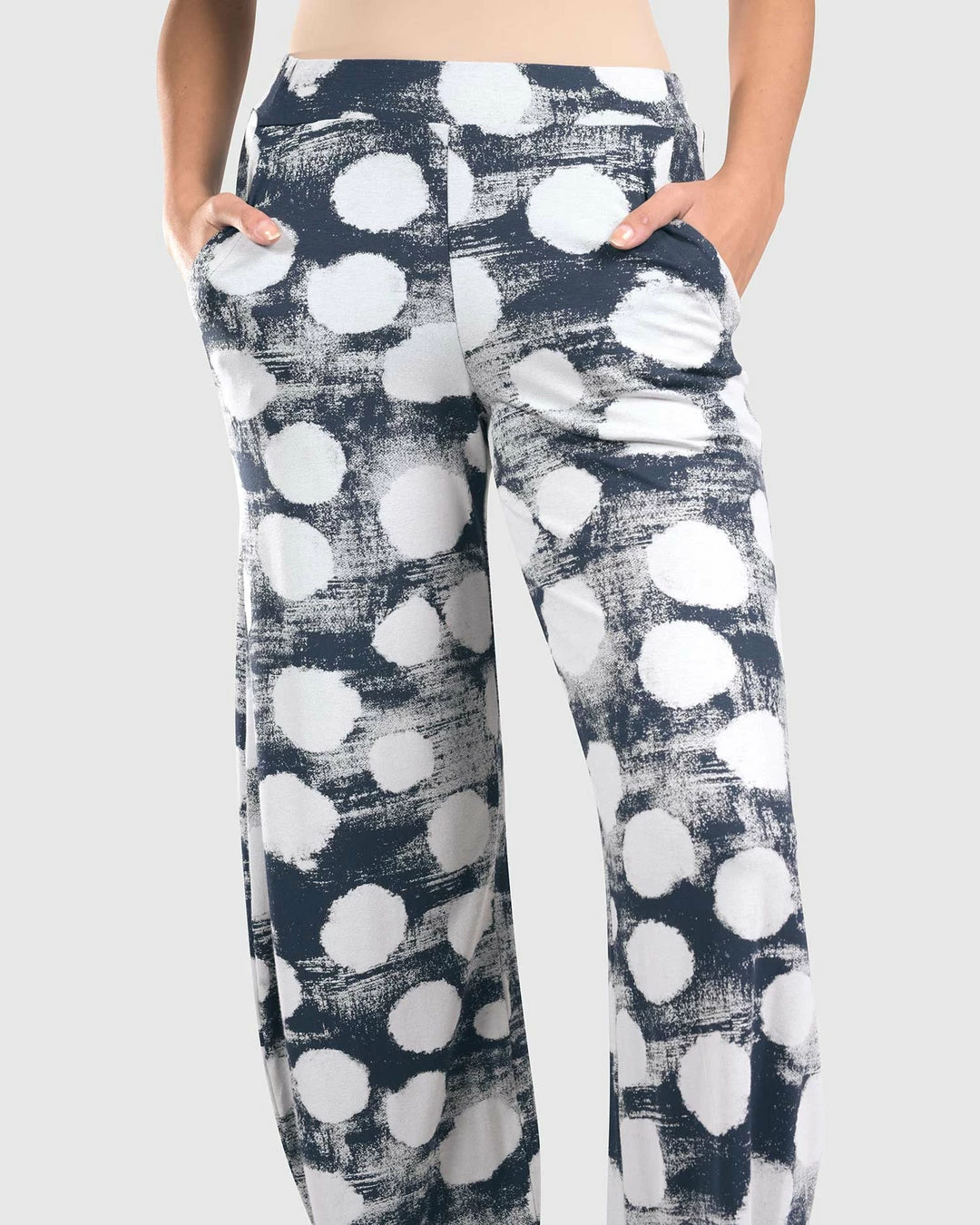 Alembika Alembika Distressed Dot Lantern Pant, Navy