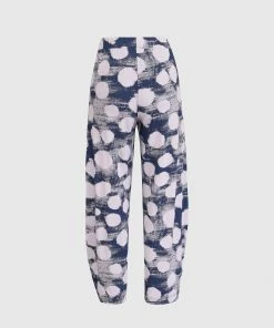 Alembika Alembika Distressed Dot Lantern Pant, Navy