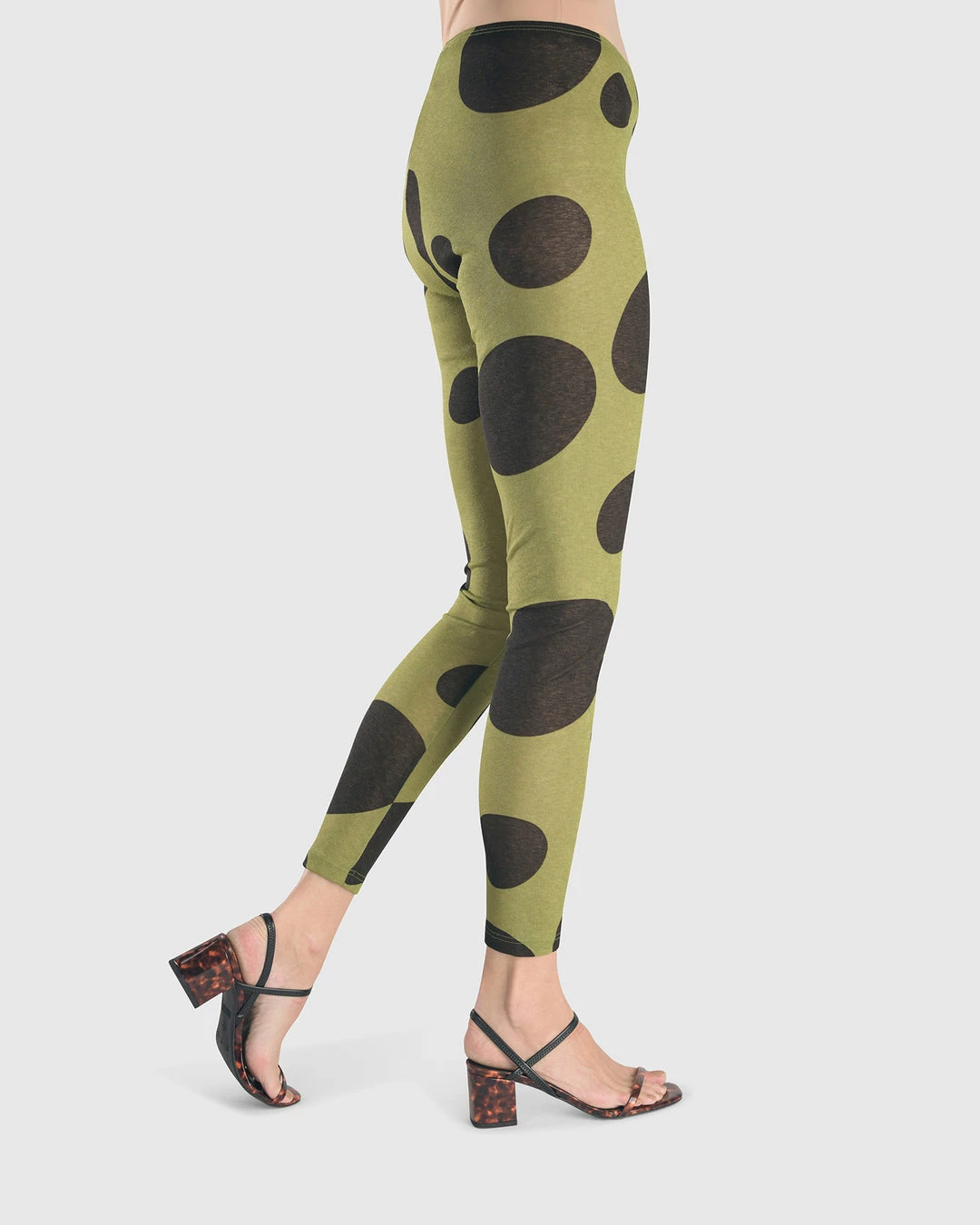 Alembika Alembika Dot Mesh Leggings, Olive