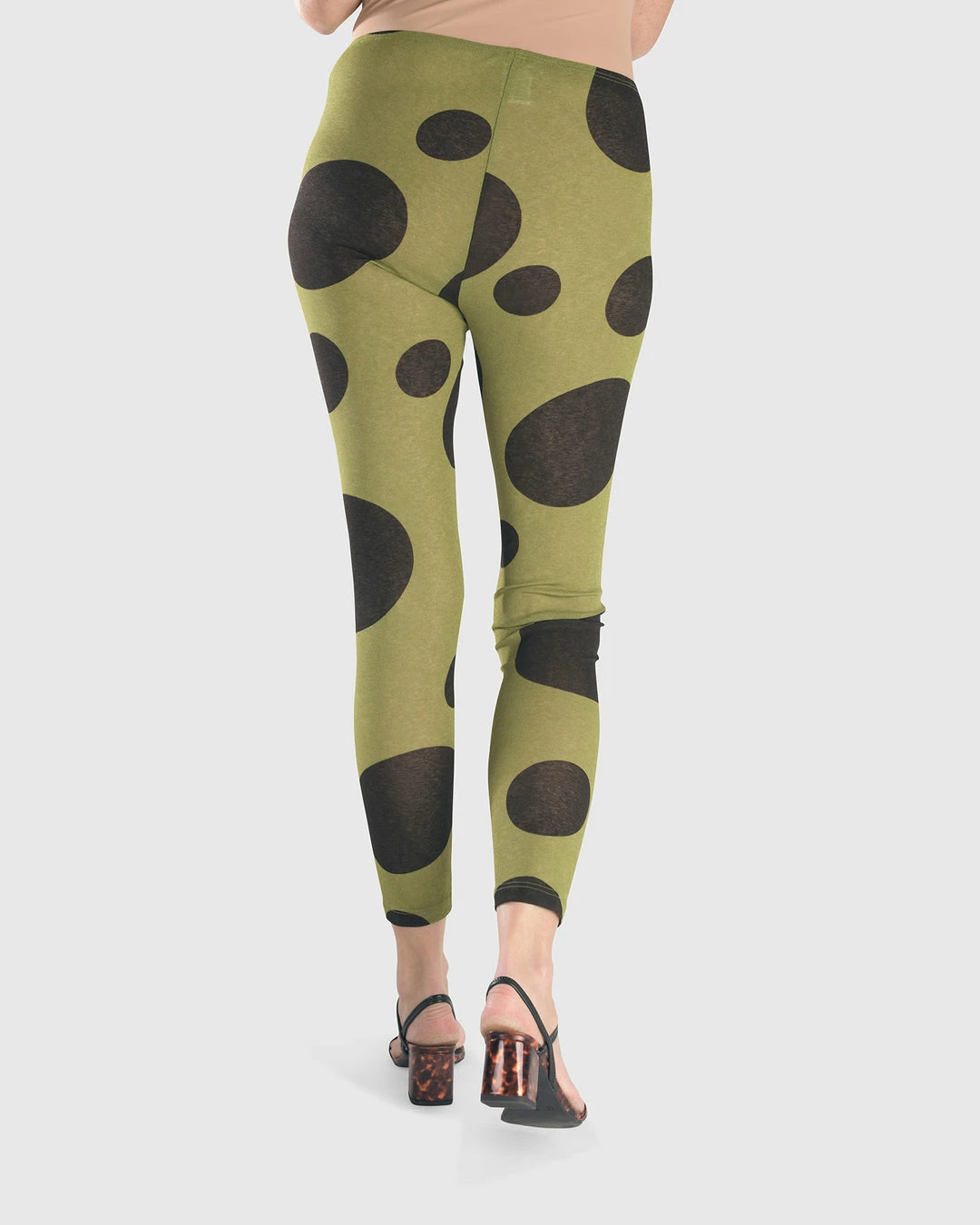 Alembika Alembika Dot Mesh Leggings, Olive
