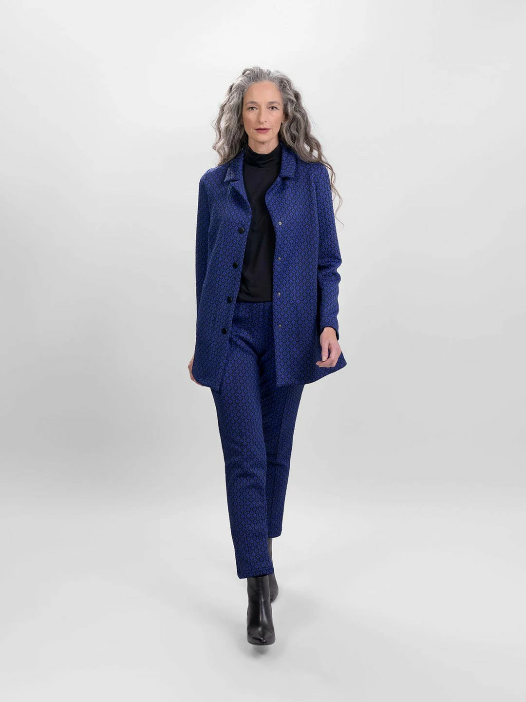 Alembika Jacquard Slim Pant, Sapphire