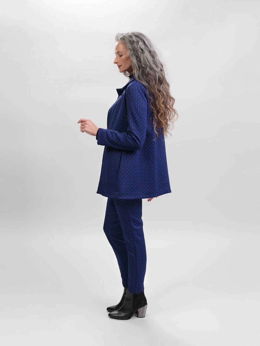 Alembika Jacquard Slim Pant, Sapphire