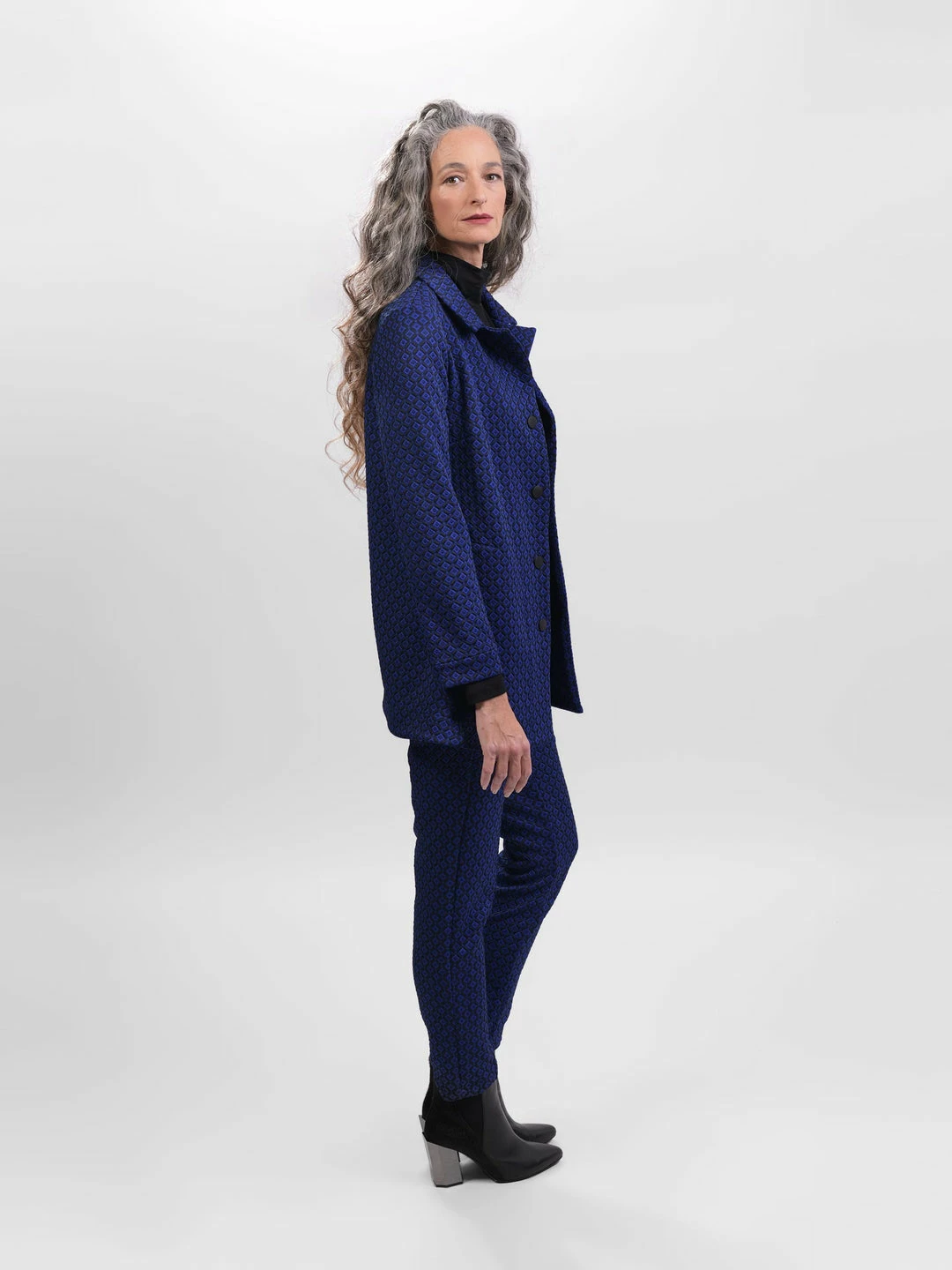 Alembika Jacquard Slim Pant, Sapphire