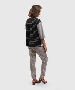 Alembika Linen Mix Boxy Top, Fog