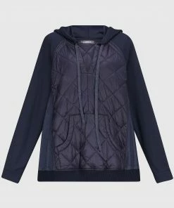 Alembika Quilted Jean Mix Pocket Top, Denim Alembika