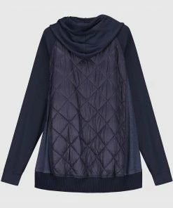 Alembika Quilted Jean Mix Pocket Top, Denim Alembika