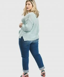 Alembika Boxy Pocket Sweater, Aqua Alembika