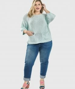 Alembika Iconic Ankle Slim Leg Drawstring Pant, Denim Alembika