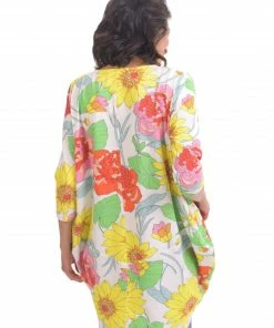 Alembika Garden Print Cocoon Tunic, Bloom Alembika