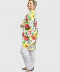 Alembika Garden Print Cocoon Tunic, Bloom Alembika