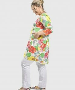 Alembika Garden Print Cocoon Tunic, Bloom Alembika