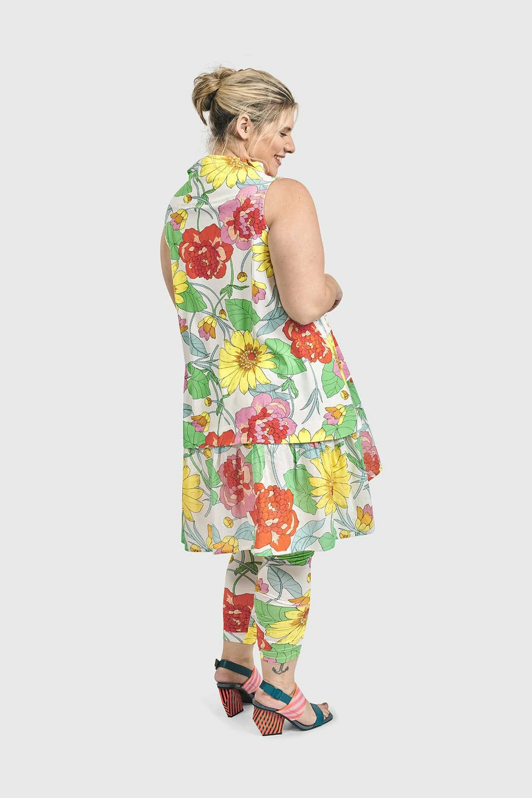 Alembika Garden Print Sleeveless Tunic, Bloom