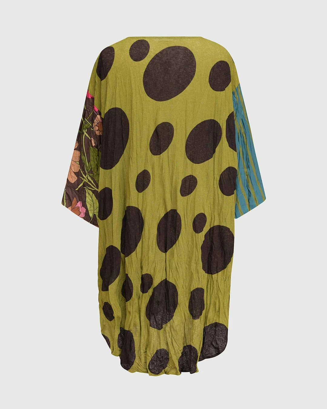 Alembika Satin Crush Dot Mesh Back Tunic, Aquamarine Alembika