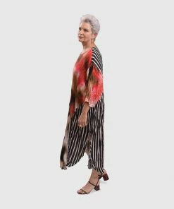 Alembika Alembika Satin Crush Mix Panel Dress, Butterfly