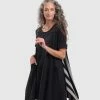 Alembika Striped Back Gauze Tunic, Black Alembika