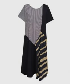 Alembika Tekbika Stripe Mix Dress, Dunes Alembika
