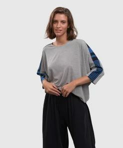 Alembika Alembika Tekbika Stripe Relaxed Top, Ocean