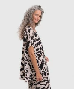 Alembika Alembika Tie Dye Print Trapeze Top, Tribal