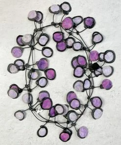 Annemieke Broenink Batik Poppy Necklace, Amethyst Ink Annemieke Broenink