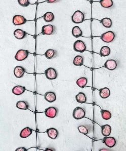 Annemieke Broenink Batik Poppy Necklace, Bubble Gum