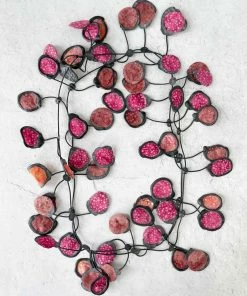 Annemieke Broenink Batik Poppy Necklace, Burgundy Annemieke Broenink