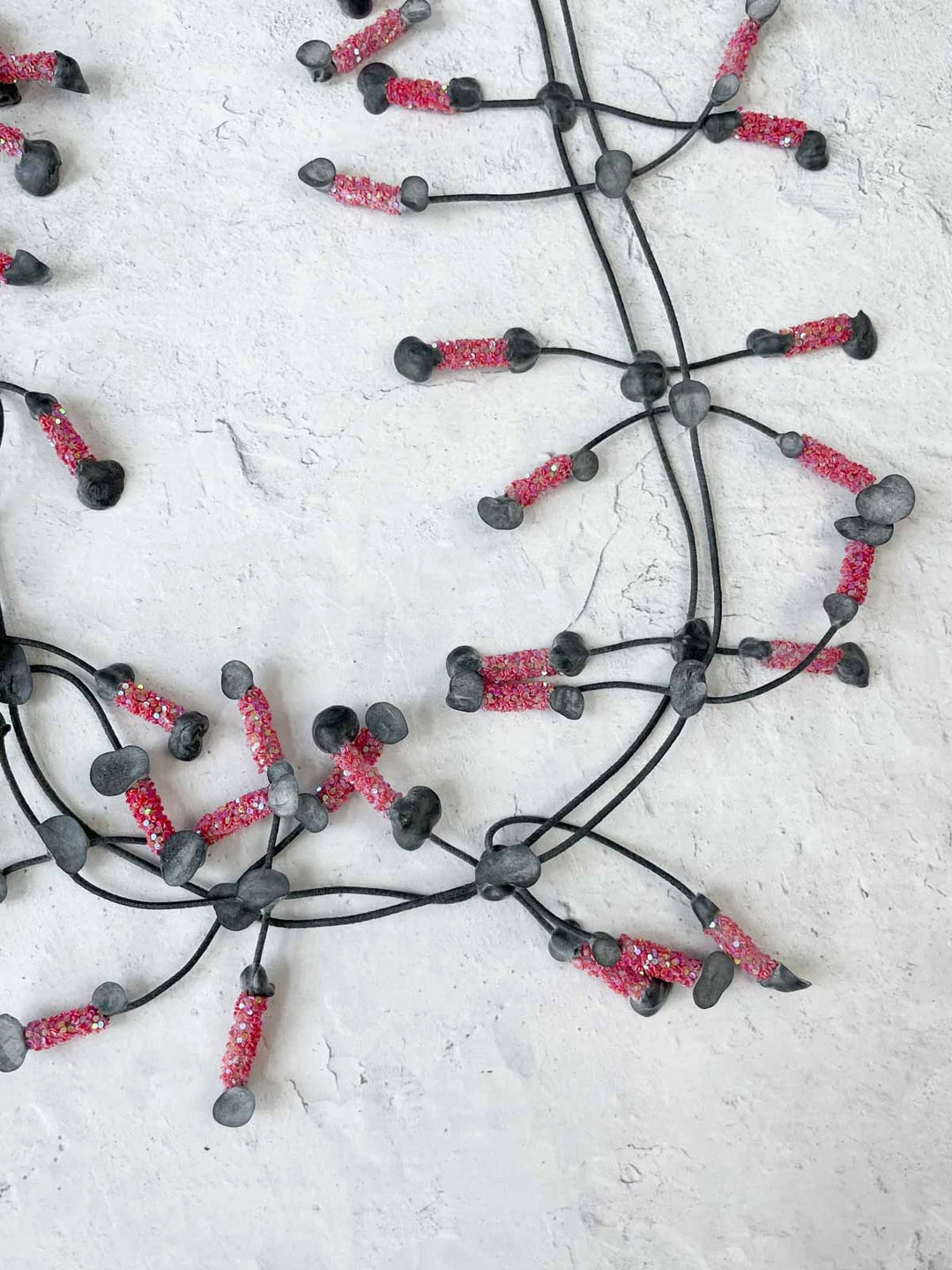 Annemieke Broenink Glitter Pop Necklace, Red Annemieke Broenink