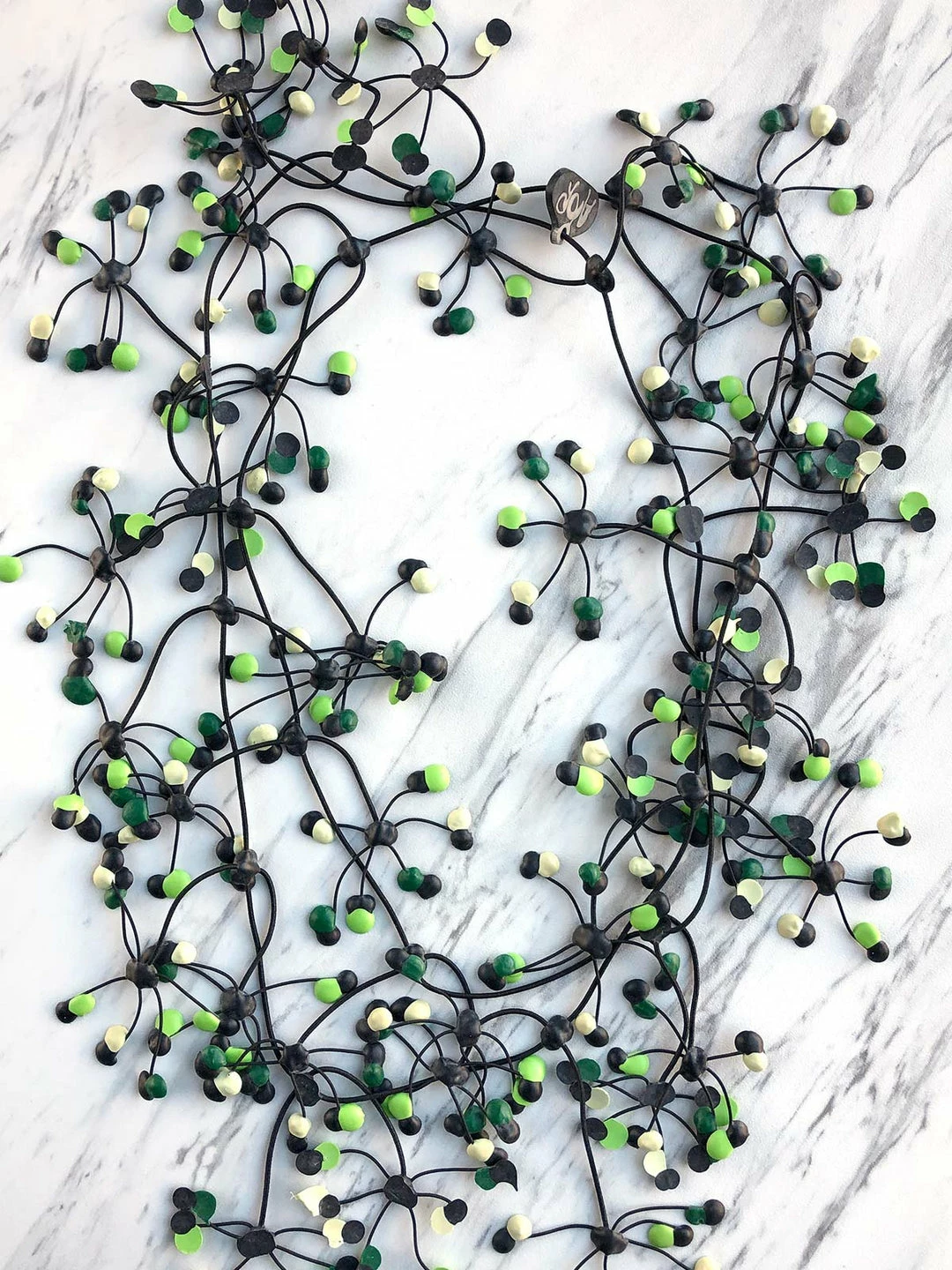 Annemieke Broenink Annemieke Broenink Multi Dot Necklace - Acid Green