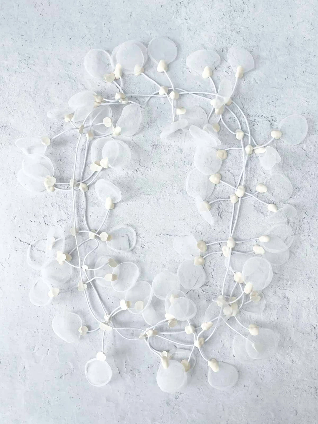 Annemieke Broenink Annemieke Broenink Sheer Mesh Leaf Necklace, White