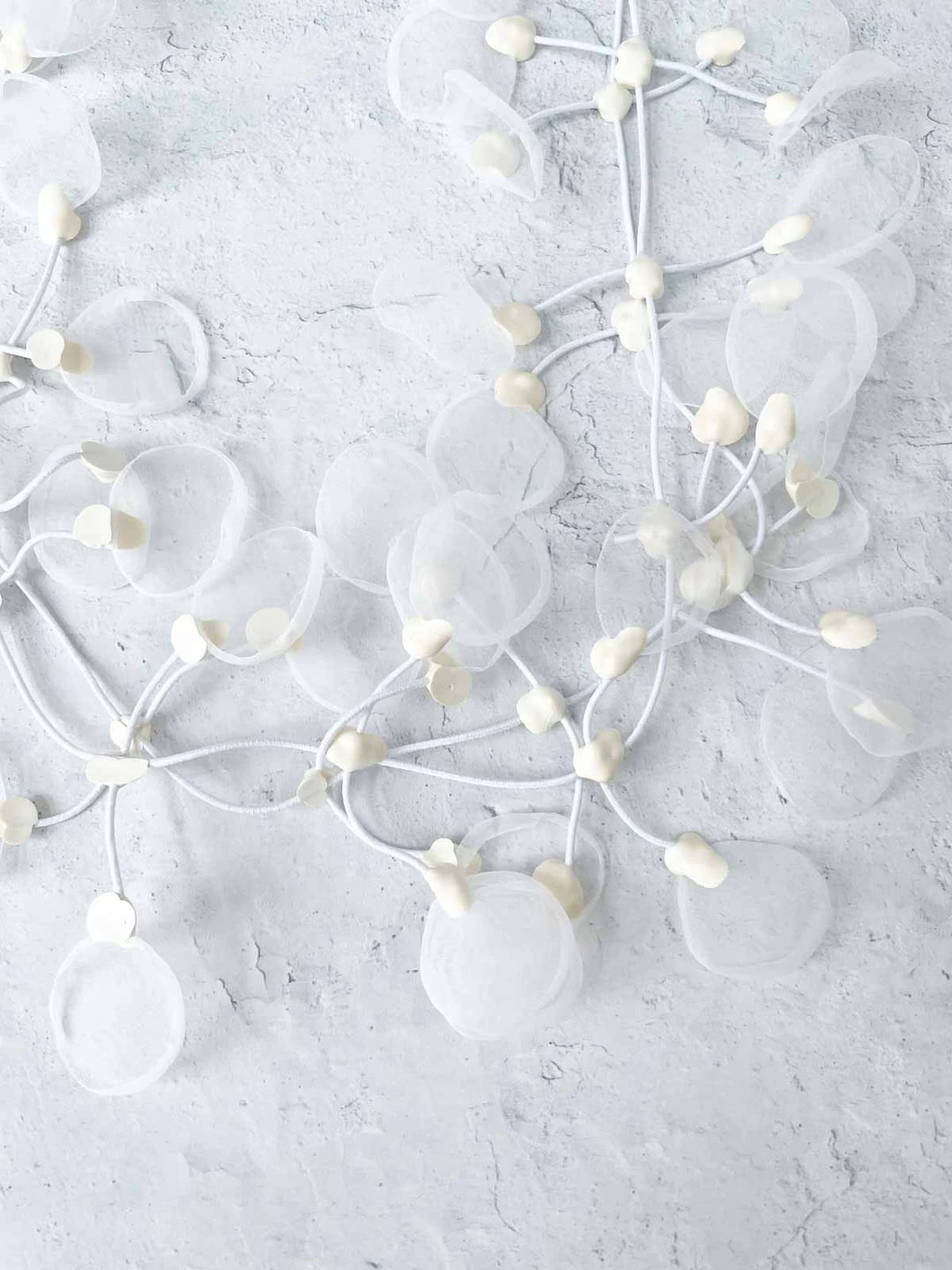 Annemieke Broenink Annemieke Broenink Sheer Mesh Leaf Necklace, White