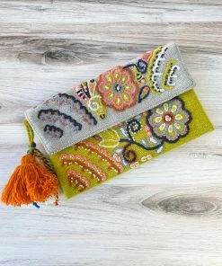 Beyond Threads Beyond Threads Buttercup Embroidered Wool Handbag, Multi