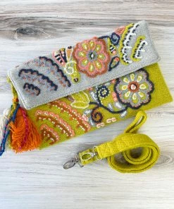 Beyond Threads Beyond Threads Buttercup Embroidered Wool Handbag, Multi