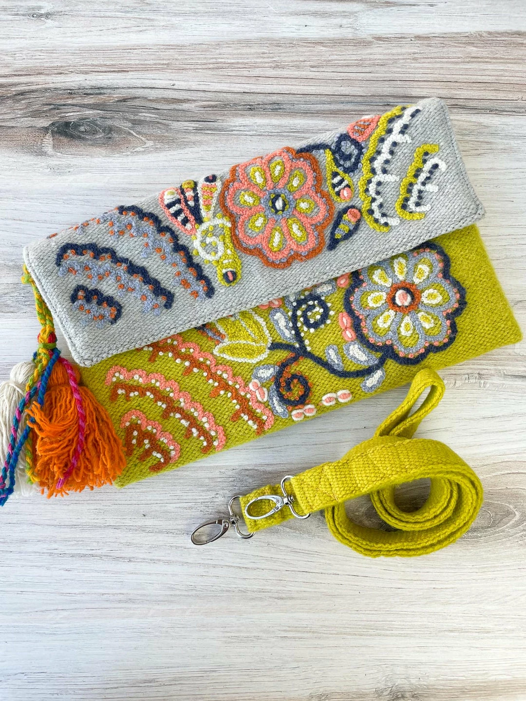 Beyond Threads Beyond Threads Buttercup Embroidered Wool Handbag, Multi