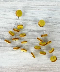 Beyond Threads Beyond Threads Confetti Earrings, Lemon