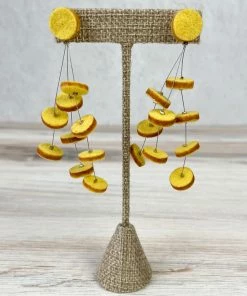 Beyond Threads Beyond Threads Confetti Earrings, Lemon