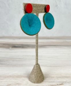 Beyond Threads Douli Earrings, Red/Teal Beyond Threads