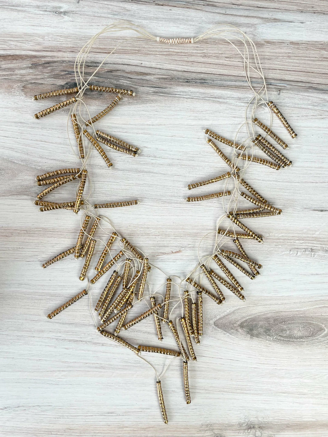 Beyond Threads Firecracker Necklace, Ivory Beyond Threads