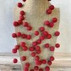 Beyond Threads Juliet Felted Ball Necklace, Red Beyond Threads