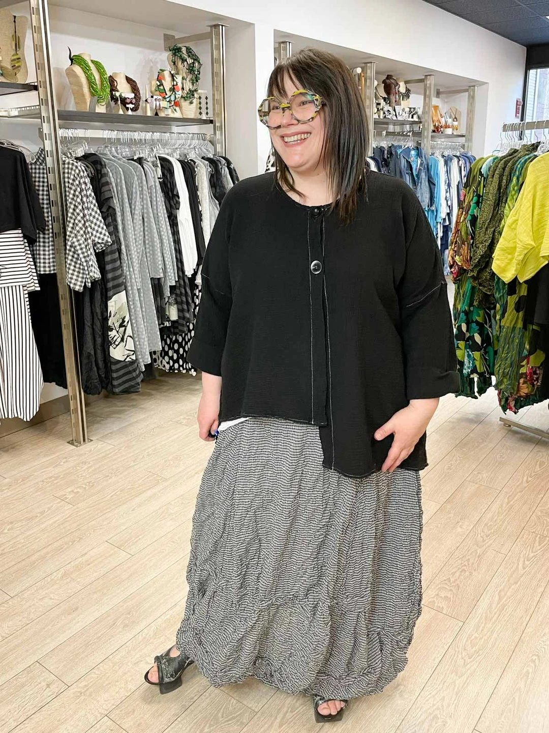 Bodil Full Skirt, Check