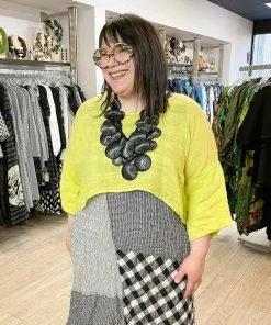 Bodil Bodil Gauze Crop Top, Lemonade