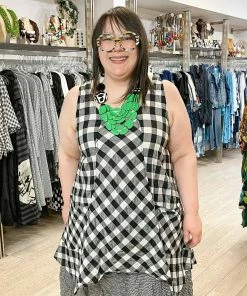 Bodil Pocket Tank, Plaid