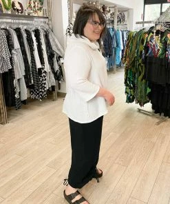 Bryn Walker 3/4 Sleeve Etta Shirt, White Gauze Bryn Walker