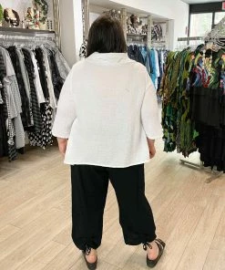 Bryn Walker 3/4 Sleeve Etta Shirt, White Gauze Bryn Walker