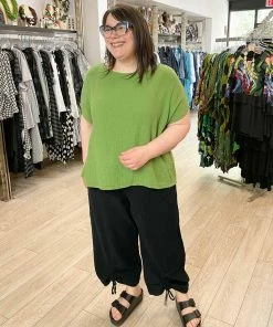 Bryn Walker Ruched Pant, Black Gauze Bryn Walker