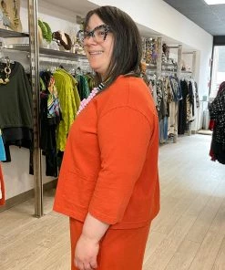 Pacificotton Bryn Walker 3/4 Sleeve Boxy Shirt, Quill