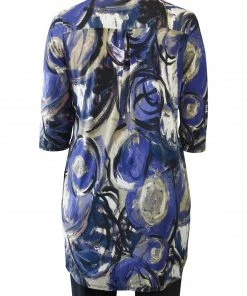 Caribe Collared Tunic Dress, Purple Multi Dresses & Jumpsuits