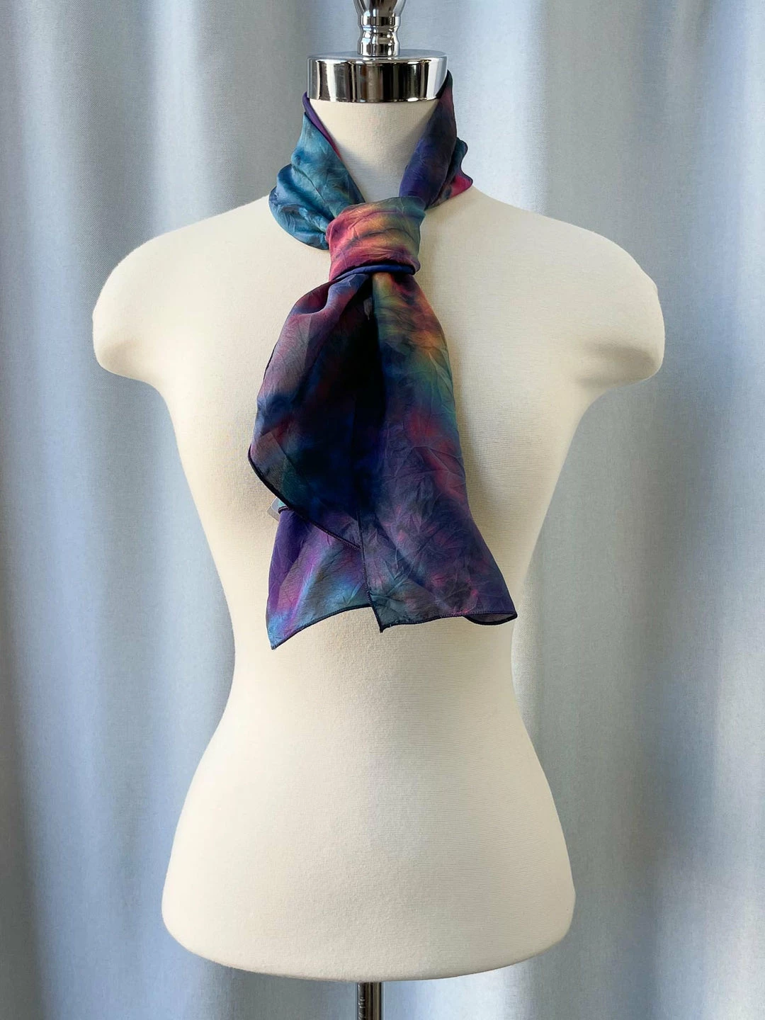 Carter Smith Shibori Rectangular Silk Scarf, Muted Multi Scarves